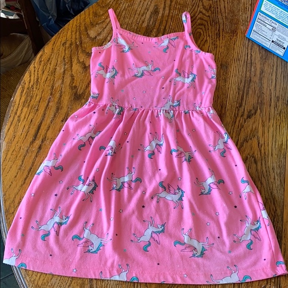 🦄Carter’s Neon Unicorn print Tank Dress - Picture 2 of 11
